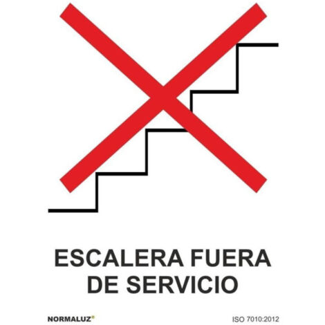 Señal Escalera Fuera de Servicio Con Tintas UV | 200 x 300 mm - ADHESIVOS DE VINILO
