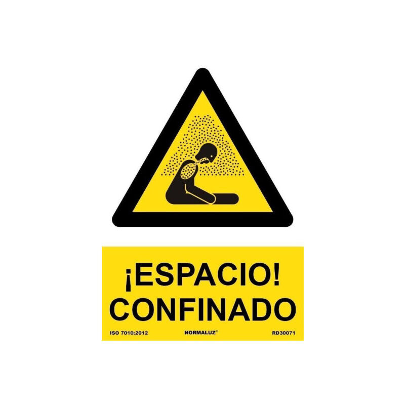 

Señal Espacio Confinado Con Tintas UV | 300 x 400 mm - PVC GLASSPACK 0'7 mm