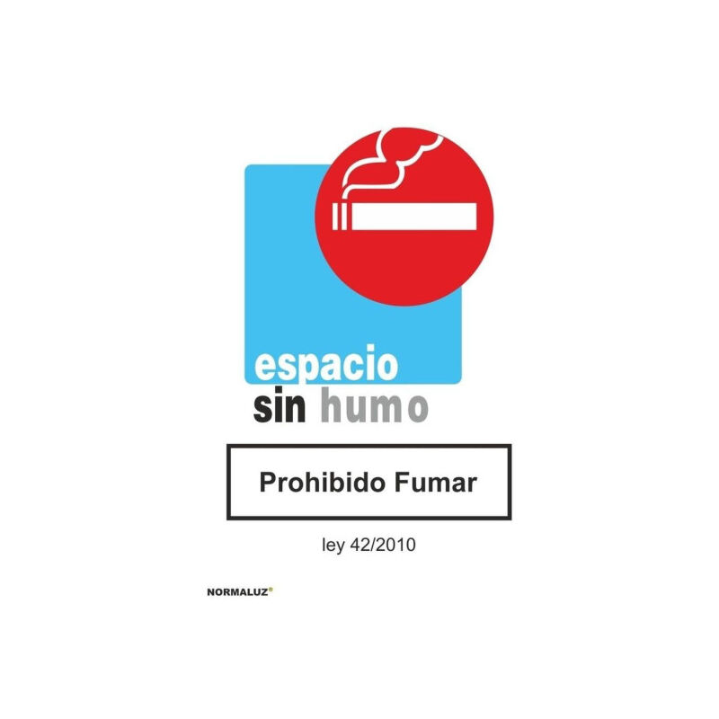 

Señal Espacio Sin Humo Con Tintas UV RD40052 | ALUMINIO 0'5 mm - 300 x 400 mm