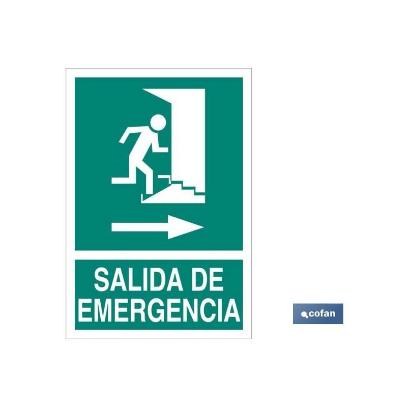

PLIMPO señal luminescente 148x105mm salida de emergencia texto