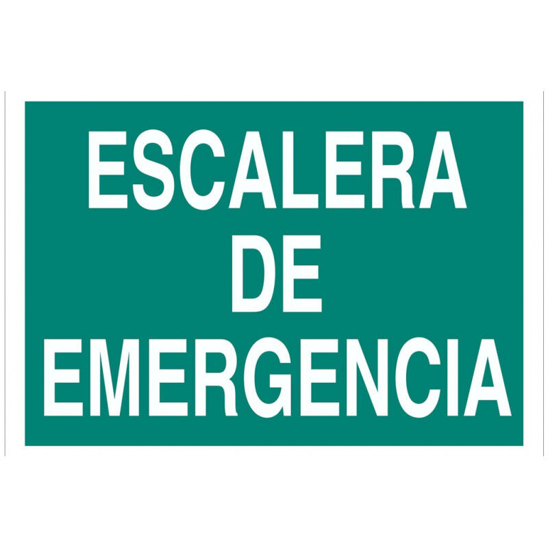 

Señal evacuación solo texto - Escalera de Emergencia | 148X105 - Señal PVC luminiscente