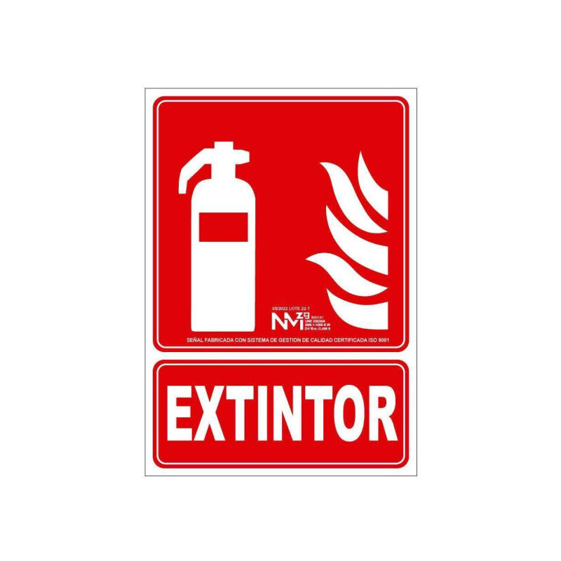 

Señal Extintor Luminiscente | 210 x 300 mm - ALUMINIO 0'5 mm