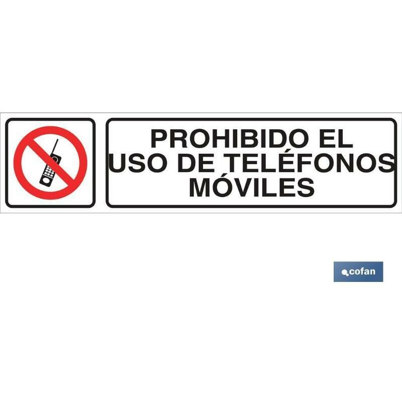 

PLIMPO señal glasspack adhesiva 175x45 prohibido el uso de teléfonos móviles