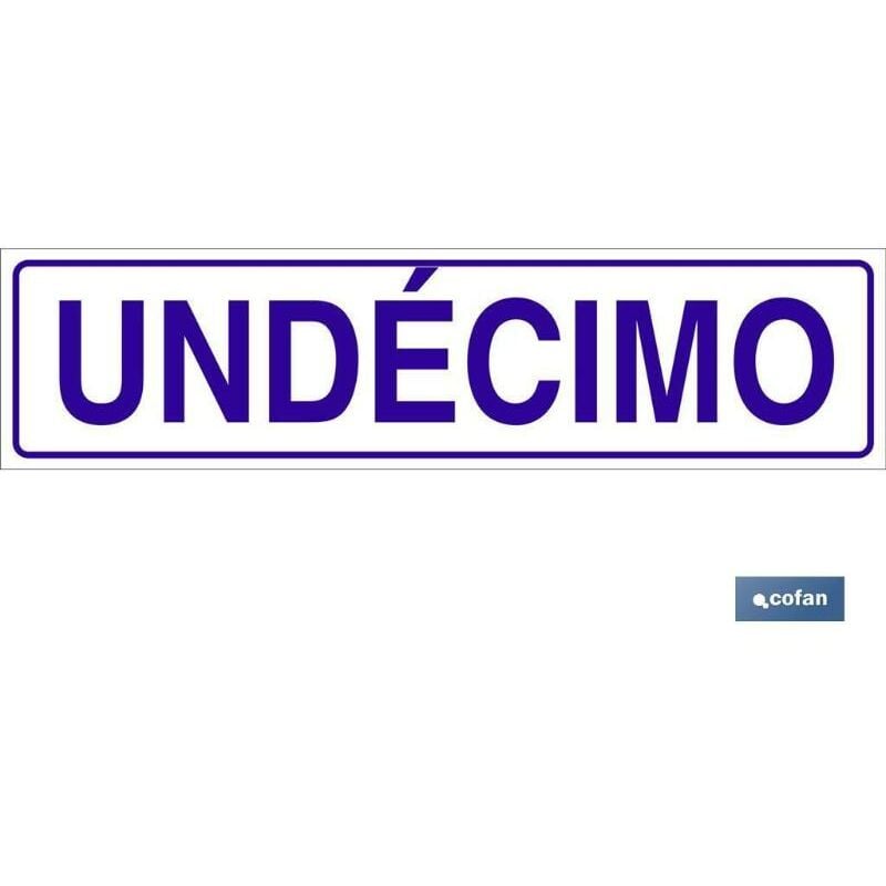 

PLIMPO señal glasspack adhesiva 250x62mm. undécimo