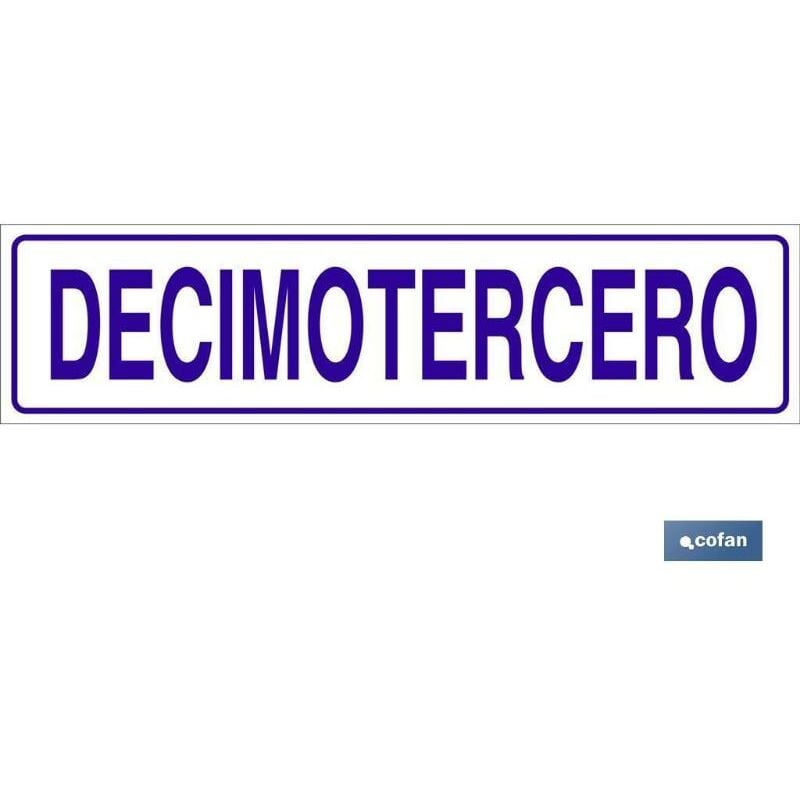 

PLIMPO señal glasspack adhesiva 250x62mm. decimotercero