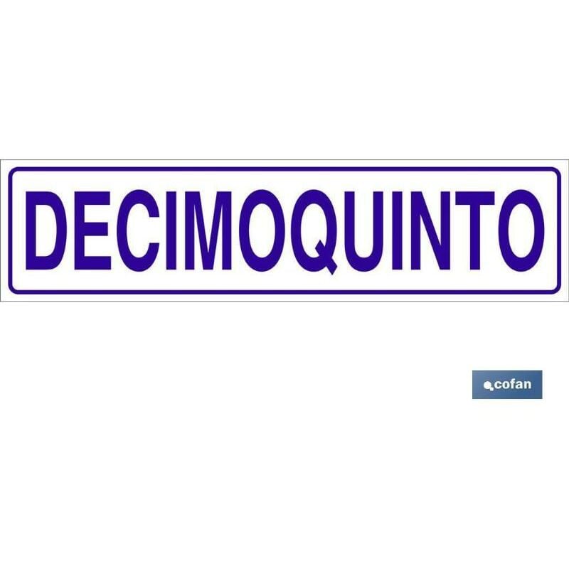 

PLIMPO señal glasspack adhesiva 250x62mm. decimoquinto