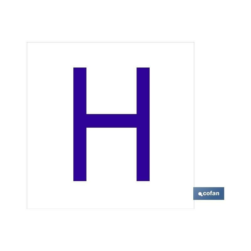 

PLIMPO señal glasspack adhesiva 62x62mm. h letra en glasspack