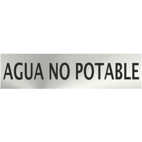 Señal industrial de acero inoxidable Agua no potable Adhesivo 0,8mm 50x200mm SEKURECO