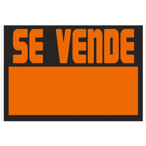 Señal informativa en poliestireno "Se Vende" AC1 Naranja 420X297 mm