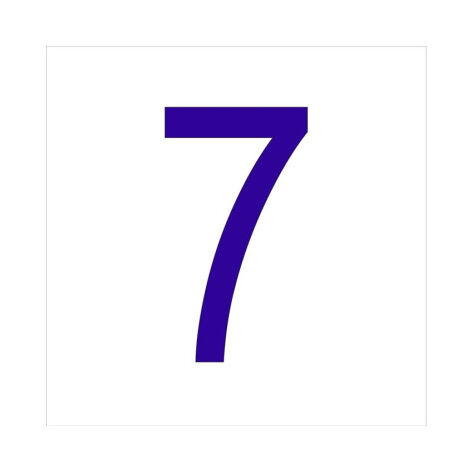 Señal informativa Números carácter azul            7