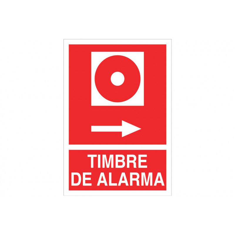 

Señal de socorro pictorama y texto - Timbre de alarma derecha | 210x148 mm