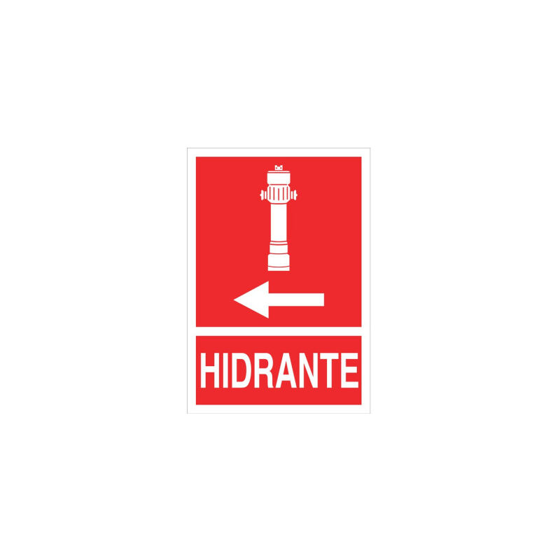 

Señal de socorro pictorama y texto - Hidrante izquierda | 297x210 mm