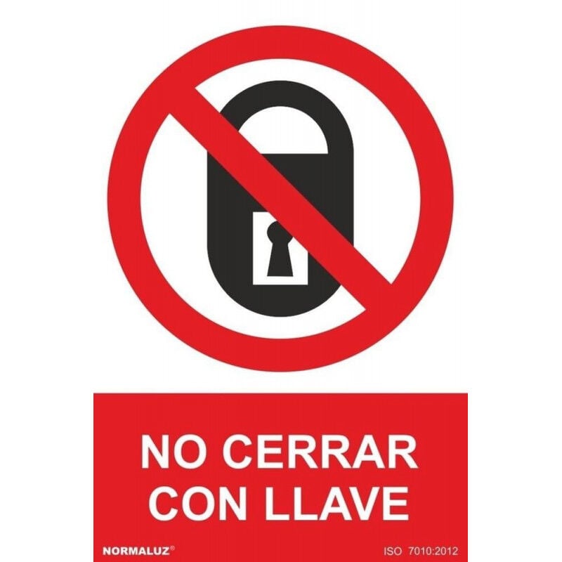 

Señal No Cerrar Con Llave Con Tintas UV | 210 x 300 mm - PVC GLASSPACK 0'7 mm