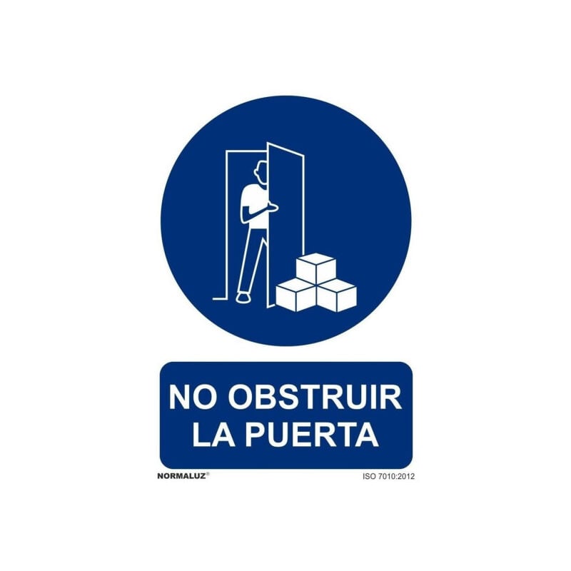 

Señal No Obstruir La Puerta Con Tintas UV | 300 x 400 mm - PVC GLASSPACK 0'7 mm