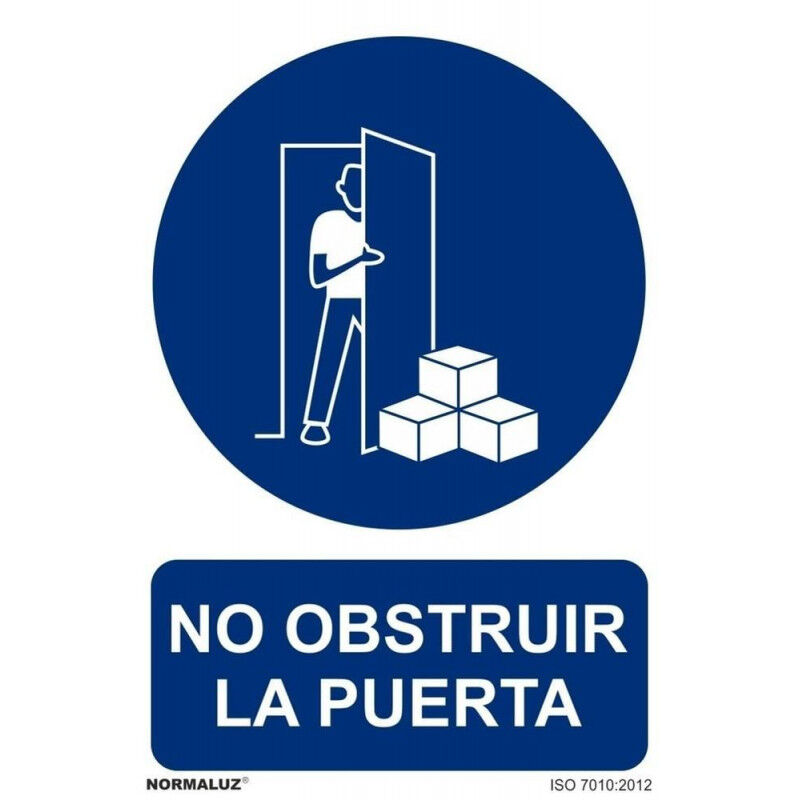 

Señal No Obstruir La Puerta Con Tintas UV | ADHESIVOS DE VINILO - 100 x 150 mm