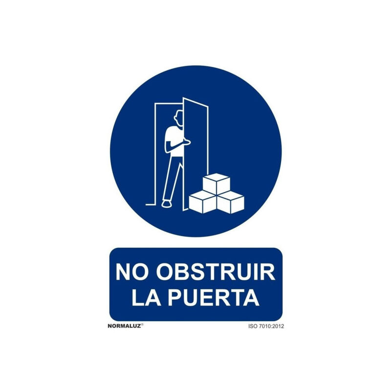 

Señal No Obstruir La Puerta Con Tintas UV | ALUMINIO 0'5 mm - 300 x 400 mm