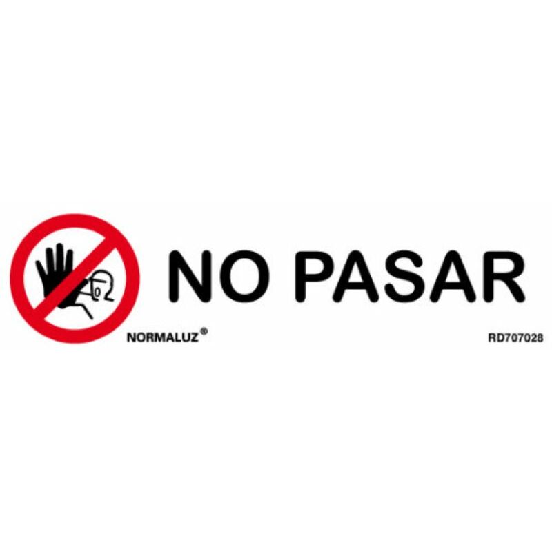 

Forever Print,s.l.(normaluz) - SENAL NO PASAR INOX ADHESIVO 5X20 CM