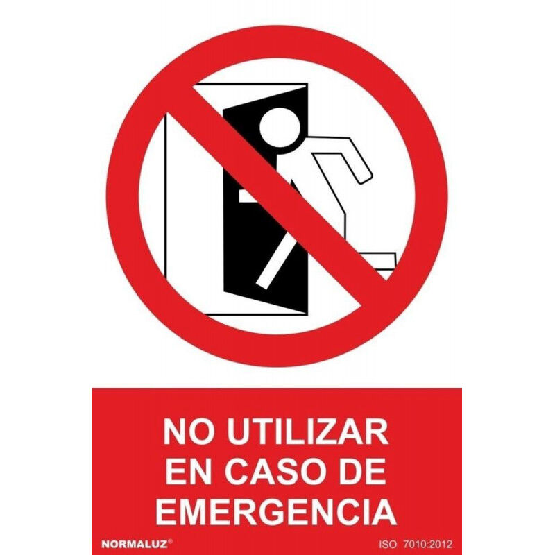 

Señal No Utilizar En Caso de Emergencia Con Tintas UV | 210 x 300 mm - PVC GLASSPACK 0'7 mm