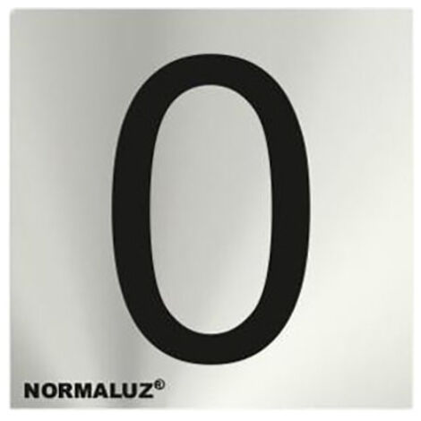 Señal numero 0 acero inox adhesivo 5cm rd717170