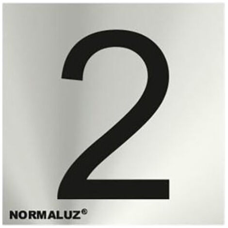 Señal numero 2 acero inox adhesivo 5cm rd717172