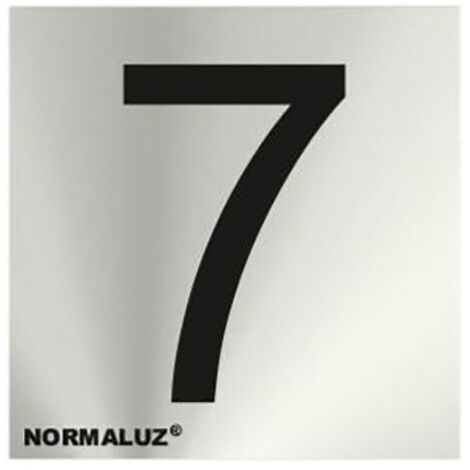 Señal numero 7 acero inox adhesivo 5cm rd717177
