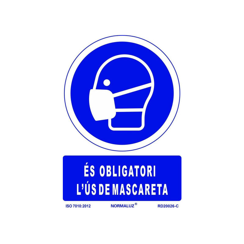 Señal de obligación en Catalán 'És Obligatori L´Ús De Mascareta' SEKURECO