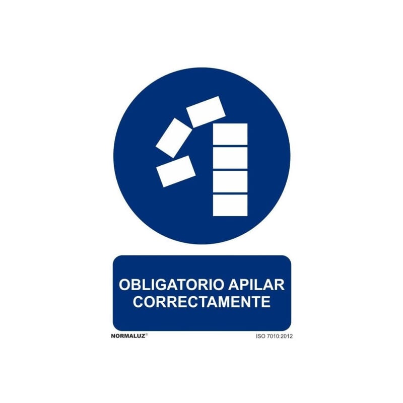 

Señal Obligatorio Apilar Correctamente Con Tintas UV | ADHESIVOS DE VINILO - 100 x 150 mm