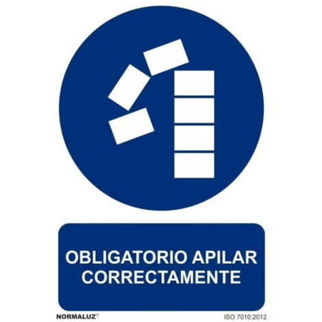 Señal Obligatorio Apilar Correctamente Con Tintas UV | ADHESIVOS DE VINILO - 100 x 150 mm