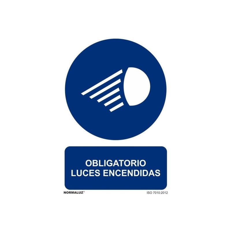 

Señal Obligatorio Luces Encendidas Con Tintas UV | ADHESIVOS DE VINILO - 100 x 150 mm
