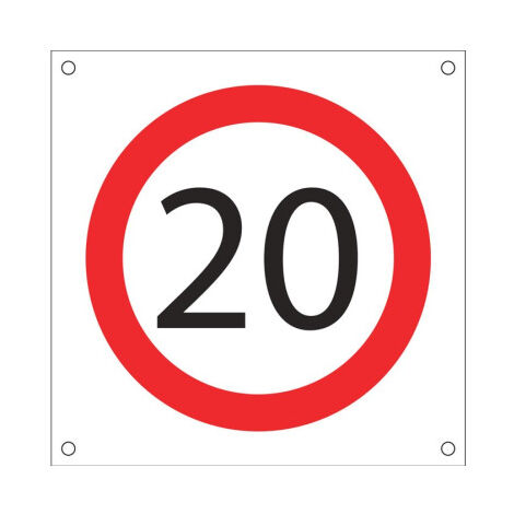 Señal para obra velocidad máxima 20kmh SEKURECO