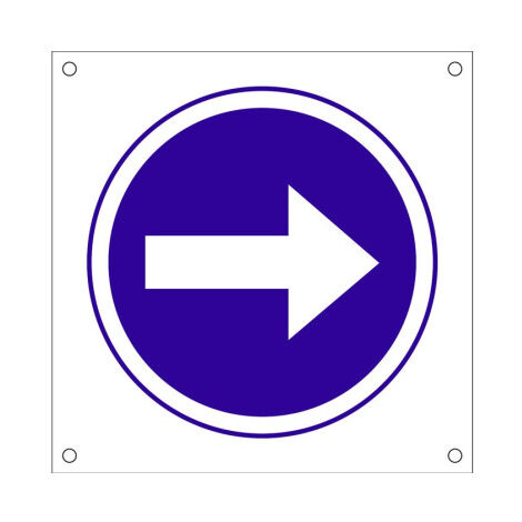 Señal para obras Dirección Obligatoria (flecha derecha) SEKURECO