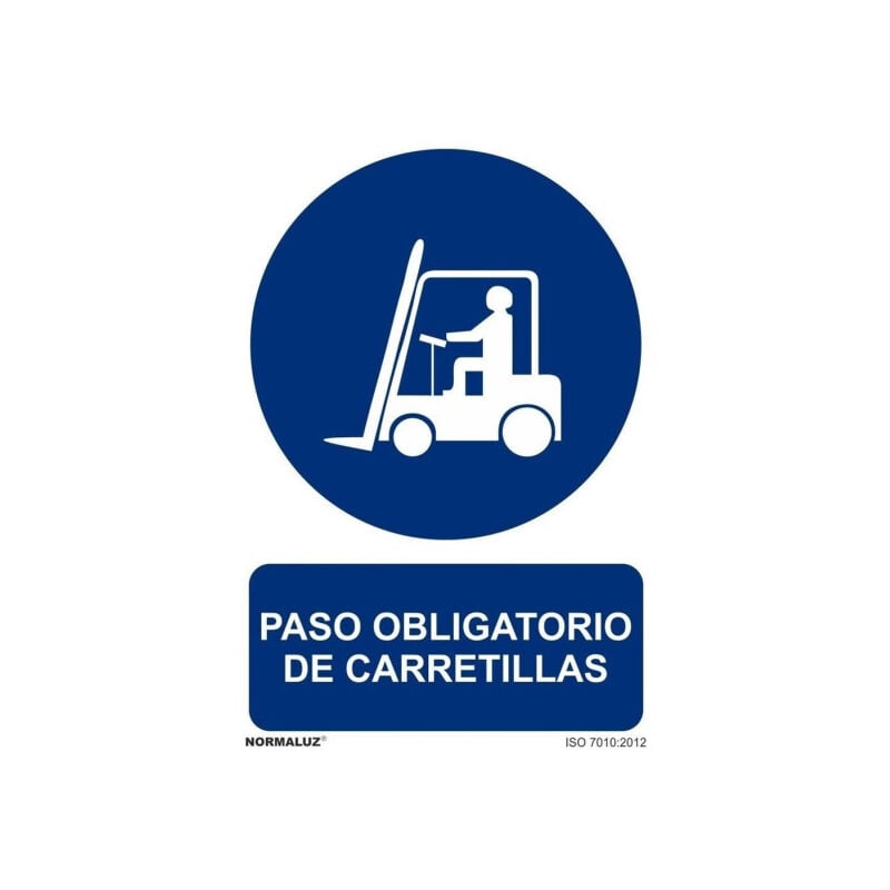 

Señal Paso Obligatorio de Carretillas Con Tintas UV | 210 x 300 mm - ALUMINIO 0'5 mm