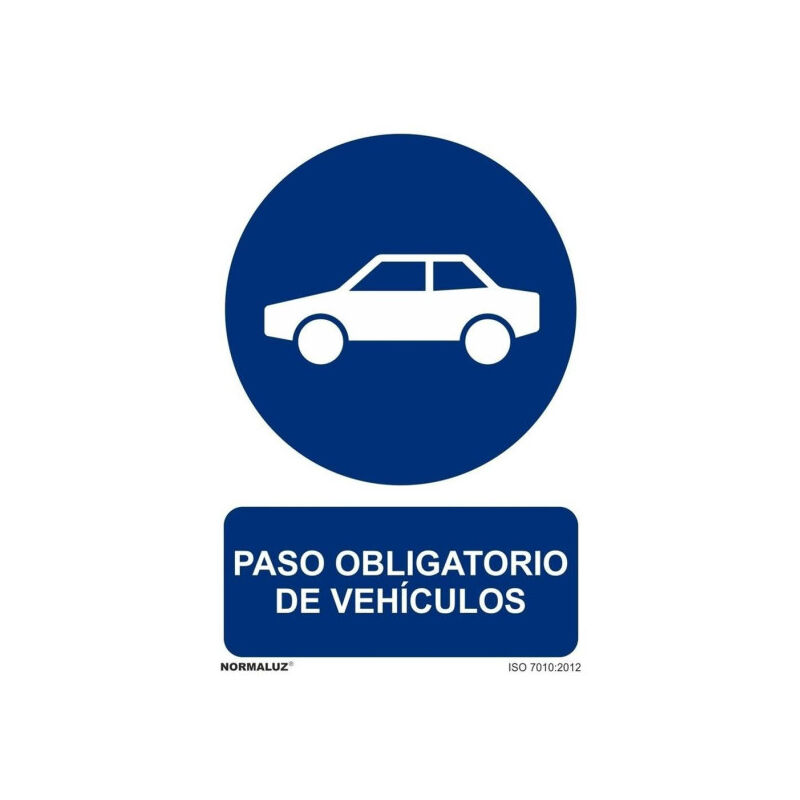 

Señal Paso Obligatorio de Vehículos Con Tintas UV | 210 x 300 mm - ALUMINIO 0'5 mm