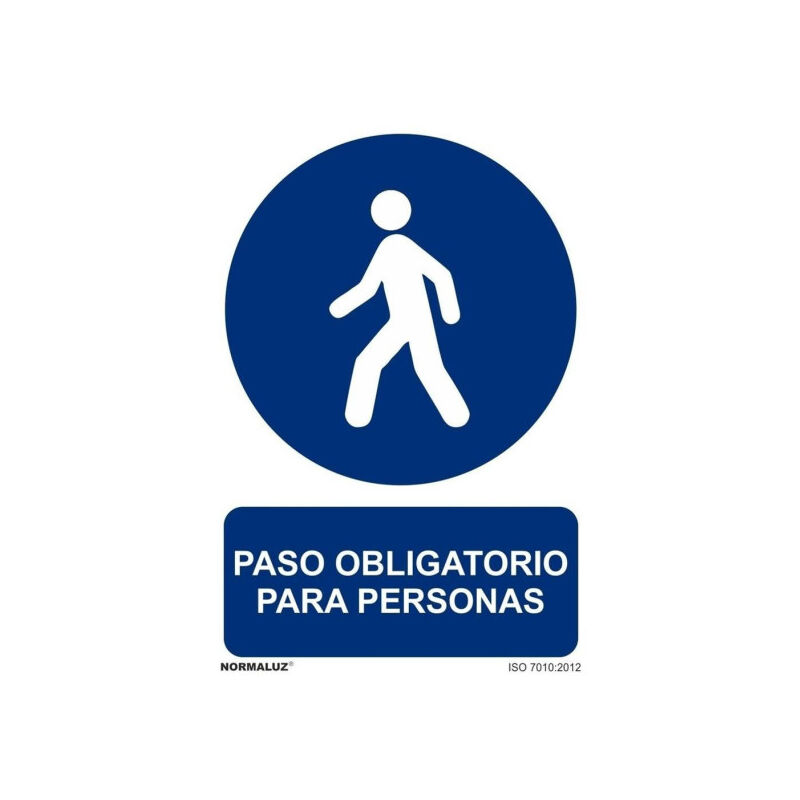 

Señal Paso Obligatorio Para Personas Con Tintas UV | 210 x 300 mm - ALUMINIO 0'5 mm