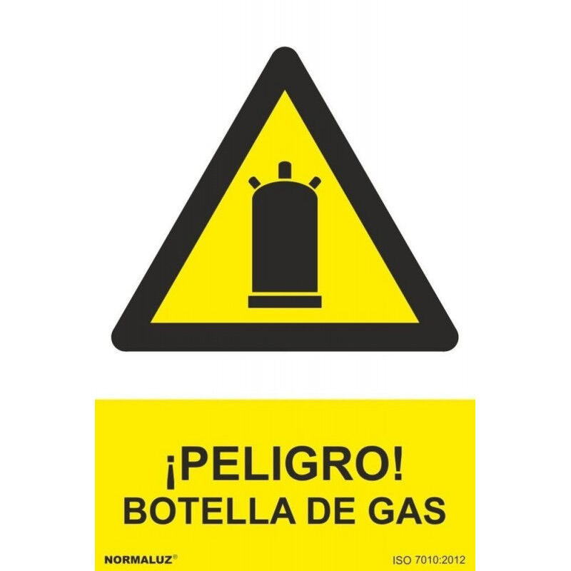 

Señal ¡Peligro! Botella de Gas Con Tintas UV | 300 x 400 mm - PVC GLASSPACK 0'7 mm