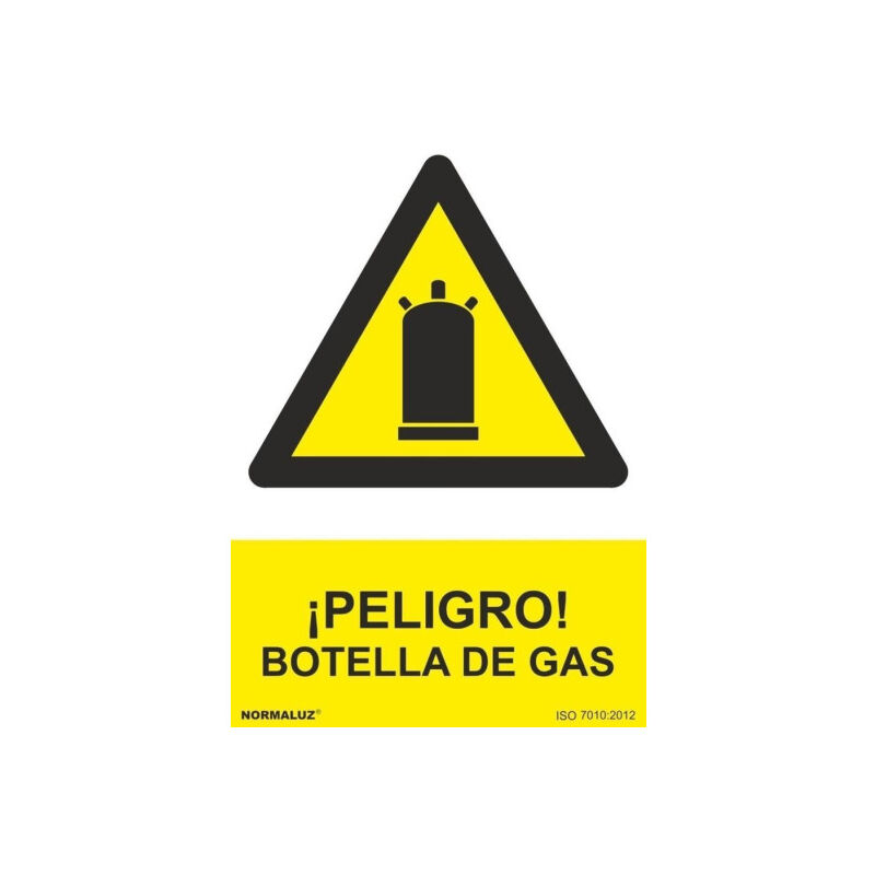 

Señal ¡Peligro! Botella de Gas Con Tintas UV | 210 x 300 mm - ALUMINIO 0'5 mm