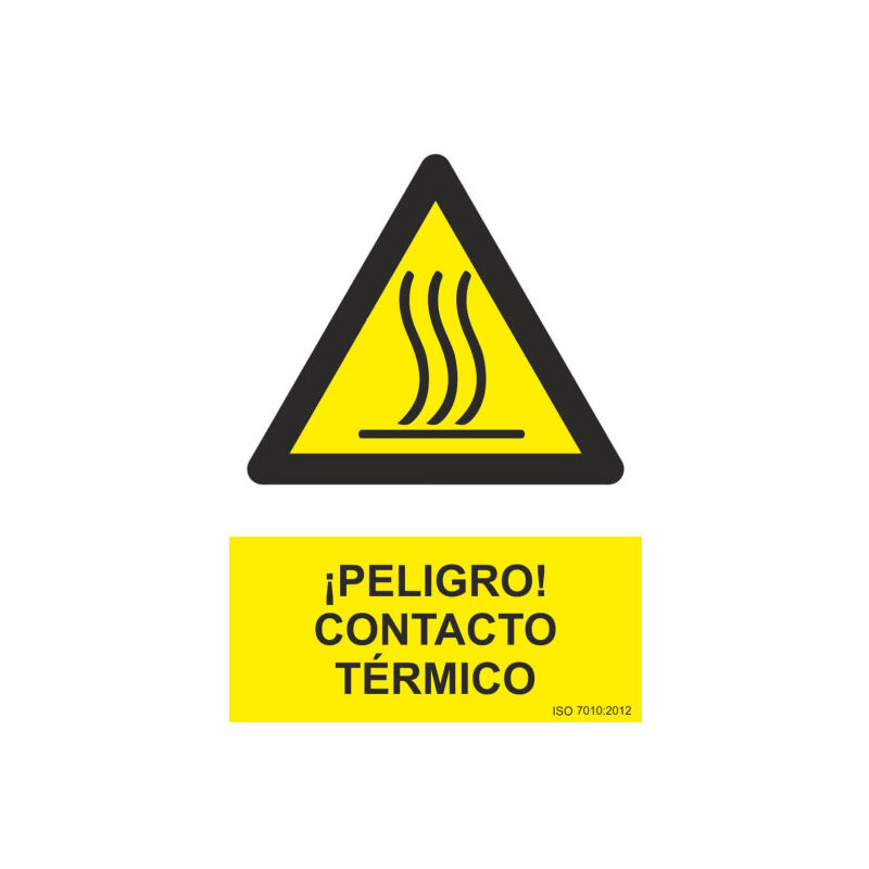 

Señal ¡Peligro! Contacto Térmico Con Tintas UV | ADHESIVOS DE VINILO - 100 x 150 mm