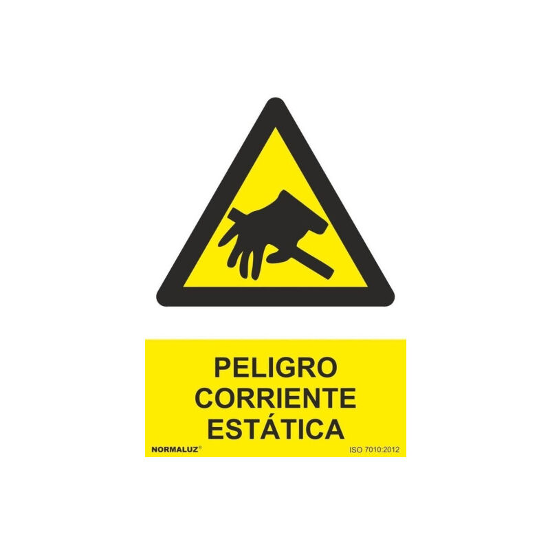 

Señal Peligro Corriente Estática Con Tintas UV | 210 x 300 mm - ALUMINIO 0'5 mm