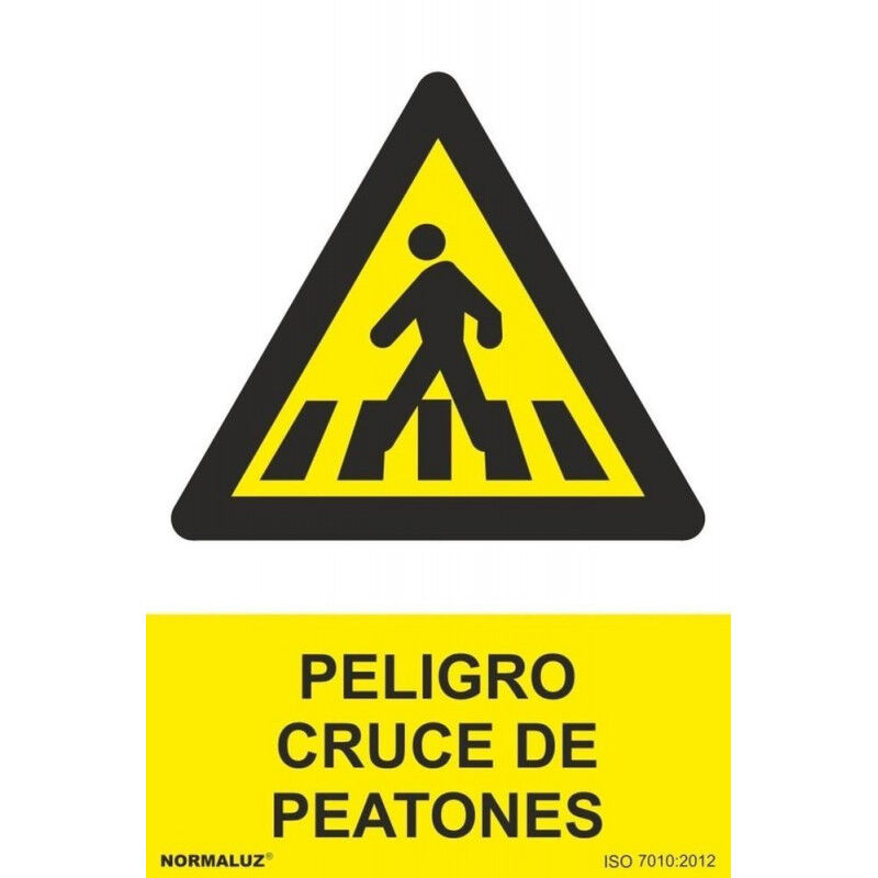 

Señal Peligro Cruce de Peatones Con Tintas UV | 210 x 300 mm - PVC GLASSPACK 0'7 mm