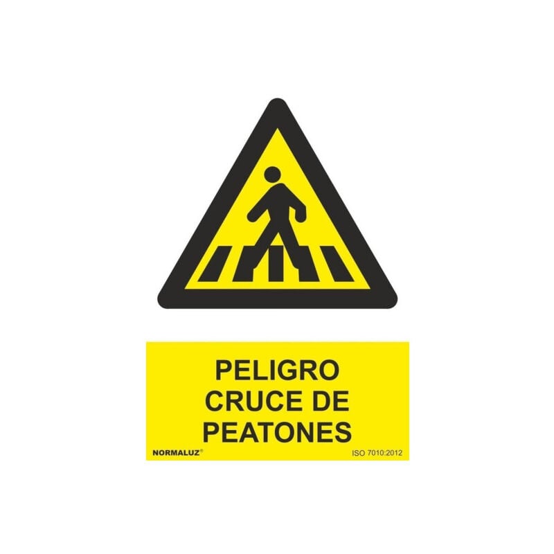 

Señal Peligro Cruce de Peatones Con Tintas UV | 210 x 300 mm - ALUMINIO 0'5 mm