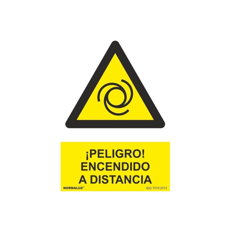 

Señal ¡Peligro! Encendido A Distancia Con Tintas UV | 210 x 300 mm - PVC GLASSPACK 0'7 mm