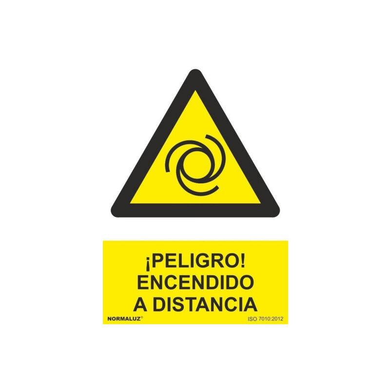 

Señal ¡Peligro! Encendido A Distancia Con Tintas UV | ADHESIVOS DE VINILO - 150 x 200 mm