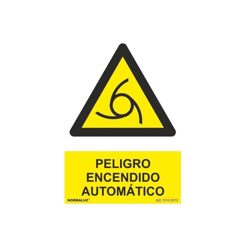 

Señal Peligro Encendido Automático Con Tintas UV | 300 x 400 mm - PVC GLASSPACK 0'7 mm