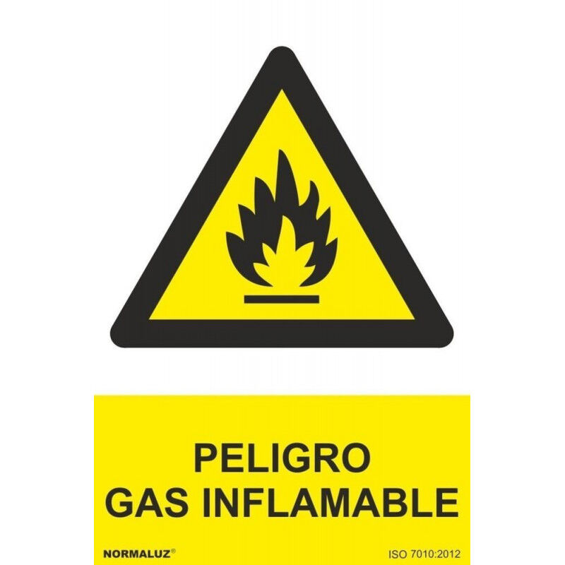 

Señal Peligro Gas Inflamable Con Tintas UV | ADHESIVOS DE VINILO - 100 x 150 mm