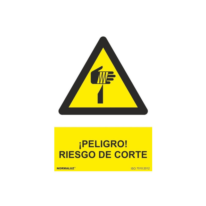 

Señal ¡Peligro! Riesgo de Corte Con Tintas UV | ADHESIVOS DE VINILO - 150 x 200 mm