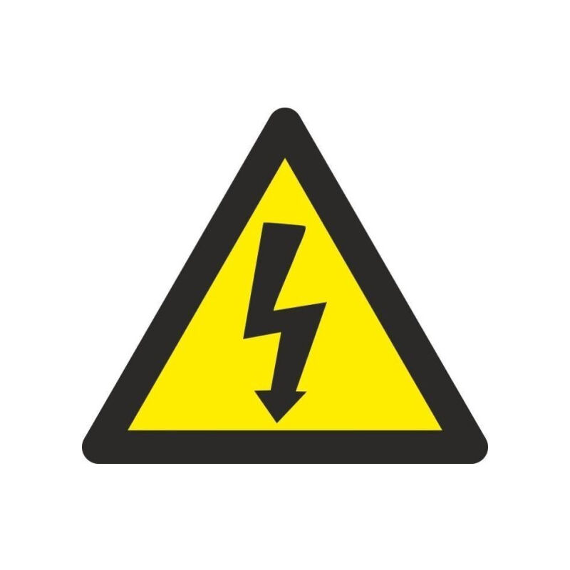 Señal peligro riesgo eléctrico - Señal Eléctrica Triangular Rayo