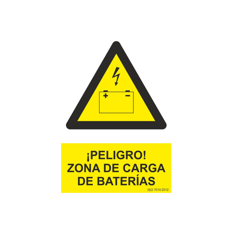 

Señal ¡Peligro! Zona de Carga de Baterías Con Tintas UV | ADHESIVOS DE VINILO - 150 x 200 mm