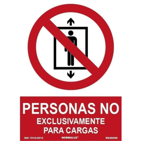 Señal Personas No Exclusivamente Para Cargas Con Tintas UV | 200 x 300 mm - ADHESIVOS DE VINILO