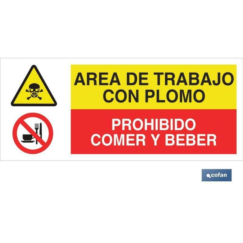 

PLIMPO señal poliestireno 1,5mm 717x297 combinada peligro/prohibición
