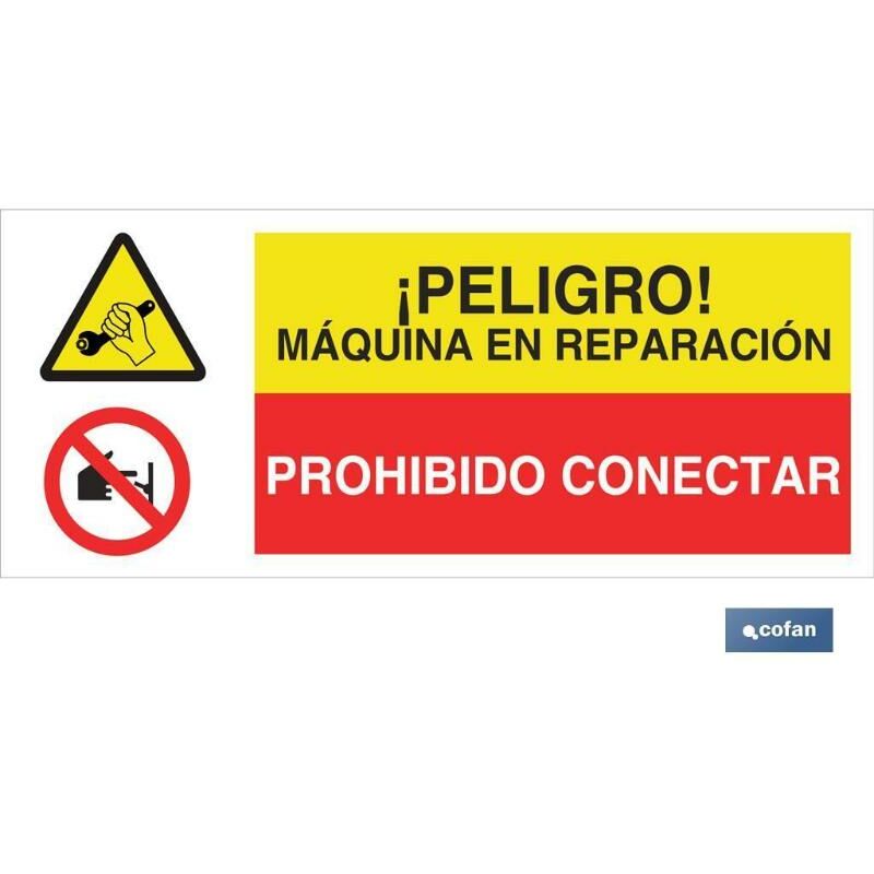 

PLIMPO señal poliestireno 1,5mm 717x297 combinada peligro/prohibición